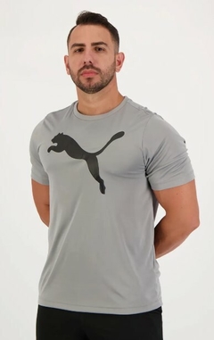 Camiseta Puma Active Big Logo 100% Algodão Cinza (Masculina) - comprar online