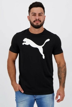 Camiseta Puma Active Big Logo 100% Algodão Preta (Masculina)