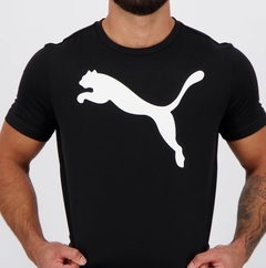 Camiseta Puma Active Big Logo 100% Algodão Preta (Masculina) na internet