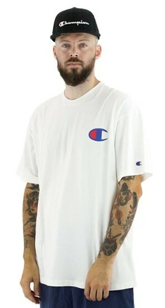 Camiseta Champion C Big Logo 100% Algodão Branca (Masculina)