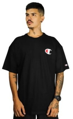 Camiseta Champion C Big Logo 100% Algodão Preta (Masculina)