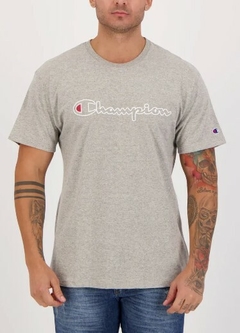 Camiseta Champion Logo Contour 100% Algodão Cinza (Masculina)