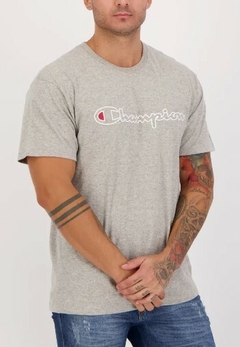 Camiseta Champion Logo Contour 100% Algodão Cinza (Masculina) - Urban Store - Moda Masculina, Roupas, Calçados e muito mais!