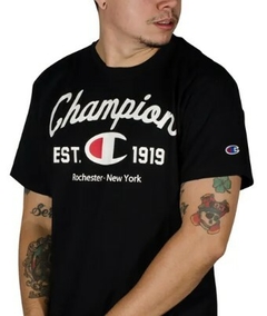 Camiseta Champion Est. 1919 New York 100% Algodão Preta (Masculina) - comprar online