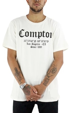 Camiseta Compton Los Angeles CA 100% Algodão Branca (Masculina)