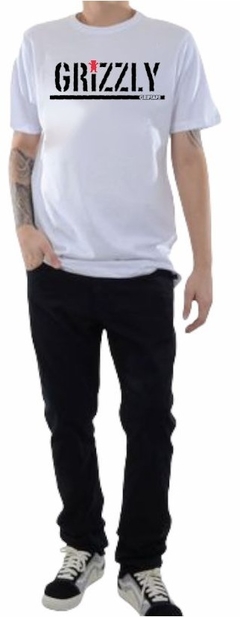 Camiseta Grizzly Bear Hip Hop 100% Algodão Sk8 Branco (Masculina) na internet