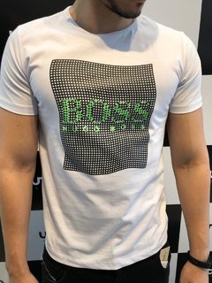 Camiseta Hugo Boss - Branca C/Verde - loja online