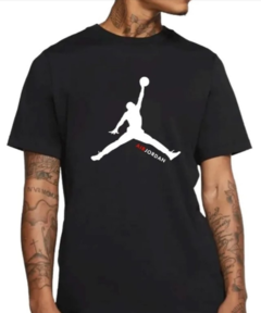 Camiseta Air Jordan NBA Basquete 100% Algodão Preto (Masculina)