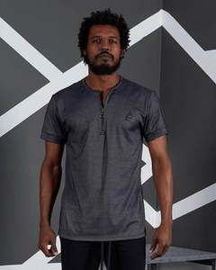 Camiseta Slim Noir La Mafia - C/Ziper