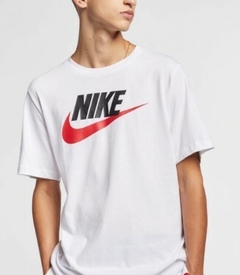 Camiseta Nike Icon Swoosh 100% Algodão Vermelho C/Branco (Masculina)