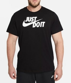 Camiseta Nike Just do It Swoosh 100% Algodão Preto (Masculina) - comprar online
