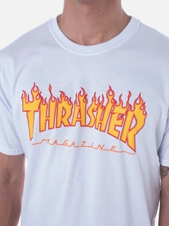 Camiseta Thrasher Flame 100% Algodão Branca (Masculina) - Urban Store - Moda Masculina, Roupas, Calçados e muito mais!