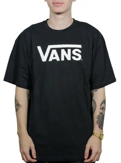 Camiseta Vans Classic Logo 100% Algodão Preta (Masculina)