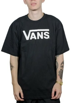 Camiseta Vans Classic Logo 100% Algodão Preta (Masculina) - comprar online