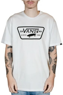 Camiseta Vans Classic Full Patch 100% Algodão Branca (Masculina)