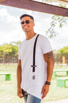 Camiseta Long King Joy Elegance Vibe  - Branca - comprar online