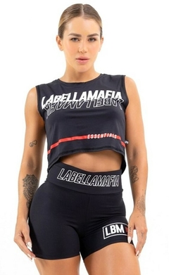 Cropped Essentials LaBellaMafia - Preto (Feminino)