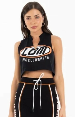 Cropped Match React Preto LaBellaMafia - Preto (Feminino)