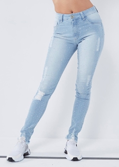 Calça Skinny Strass Denim Jeans - LaBellaMafia