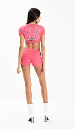 Conjunto Top e Shorts Double Match LaBellaMafia - Rosa Canelado (Feminino) na internet