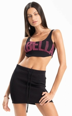 Conjunto Top e Shorts Match LaBellaMafia - Preto C/Pink (Feminino) na internet