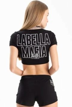 Conjunto Top e Shorts Double Match LaBellaMafia - Preto Canelado (Feminino) - loja online