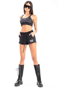 Conjunto Top e Shorts Match LaBellaMafia - Preto (Feminino)