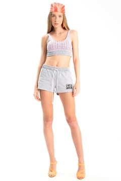 Conjunto Top e Shorts Match Blend LaBellaMafia - Cinza Mescla (Feminino)