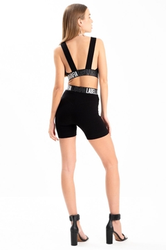 Conjunto Top e Shorts Elastic LaBellaMafia - Preto Canelado (Feminino) na internet