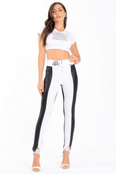 Calça Black and White Blood Mary LaBellaMafia - Preto C/Branco (Feminino)