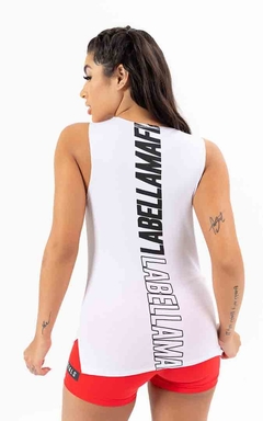 Blusa Regata Cavada Essentials LaBellaMafia - Branco (Feminino) - loja online