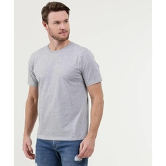 Camiseta Basicando Lisa 100% Algodão Cinza (Masculina) - comprar online