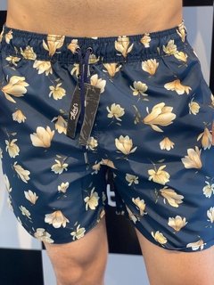 Shorts Moda Praia Level's Jeans - Black Floral