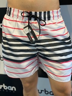 Shorts Moda Praia Level's Jeans - Pier Aquarela Listradinho
