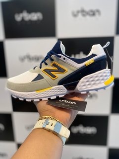 Tênis New Balance 574 v2 Branco C/Amarelo (Masculino) - comprar online