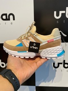 Tênis New Balance 574 v2 Creme C/Azul (Feminino) - comprar online