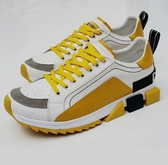 Tênis Dolce & Gabbana Super King Branco C/Amarelo