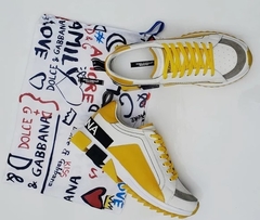 Tênis Dolce & Gabbana Super King Branco C/Amarelo na internet