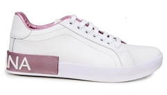 Tênis Dolce & Gabbana Portofino Branco C/Rosa - Urban Store - Moda Masculina, Roupas, Calçados e muito mais!