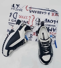 Tênis Dolce & Gabbana Super King Branco C/Preto na internet