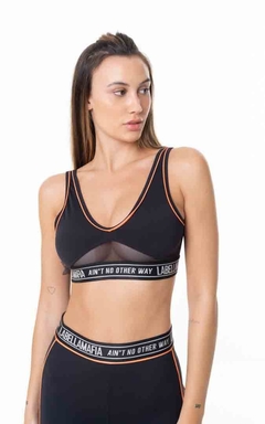 Top Fire Orange LaBellaMafia - Preto C/Laranja (Feminino)