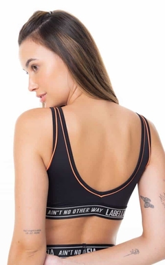 Top Fire Orange LaBellaMafia - Preto C/Laranja (Feminino) - comprar online