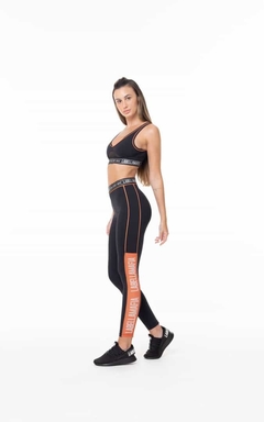 Imagem do Top Fire Orange LaBellaMafia - Preto C/Laranja (Feminino)