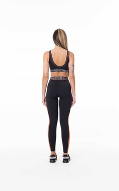 Top Fire Orange LaBellaMafia - Preto C/Laranja (Feminino) - loja online