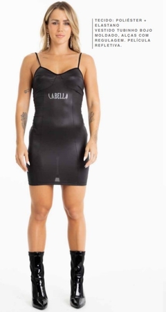 Vestido Tubinho Bojo Cat Eye LaBellaMafia - Preto (Feminino) na internet