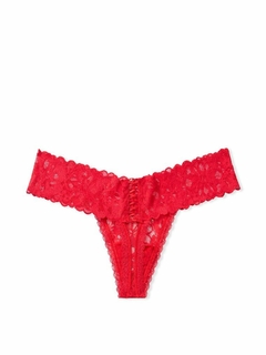 Bombacha Panty Colaless Encaje Roja S Victoria's Secret