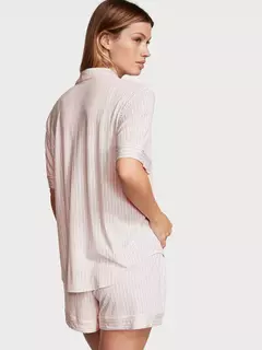 Pijama Modal Rosa Rayado Linea Signature S M Victoria's Secret - tienda online