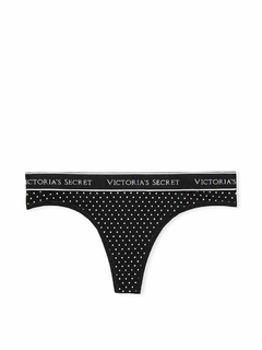 Bombacha Panty Negra A Lunares Logo Edition S L Victoria's Secret