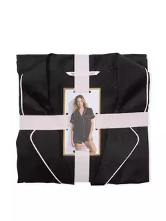 Pijama de Saten Corto Negro S Linea Signature Victoria´s Secret - comprar online