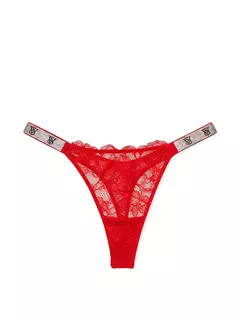 Bombacha Panty Colaless Encaje Rojo Logo Strasses S L Victoria's Secret - comprar online